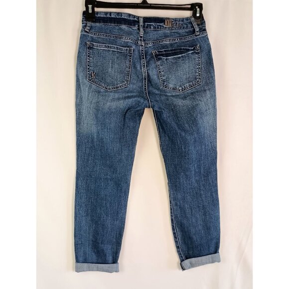 Kut from the Kloth Midrise Boyfriend Jeans Stretch Size 2 Blue Denim Womens - Picture 7 of 11